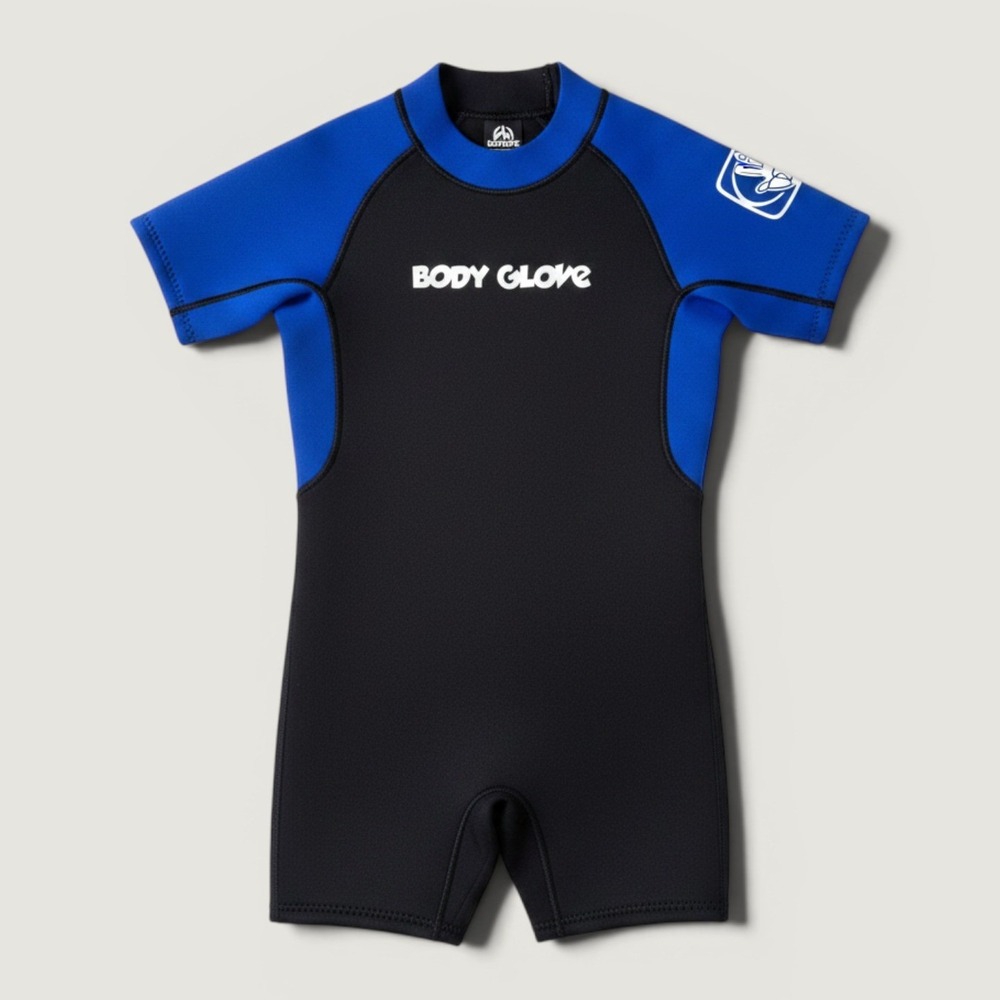 Body Glove Short Sleeve Springsuit Wetsuit Kids Size C4 Blue Black Neoprene